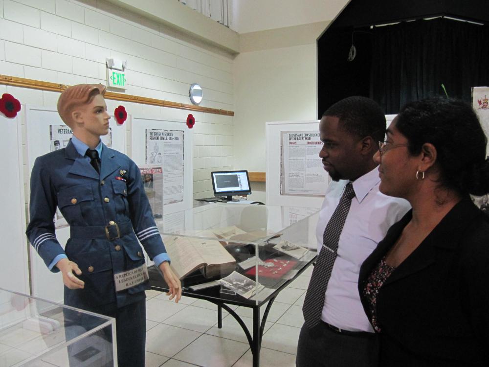 mannequin wearing replica of Ulric Cross uniform